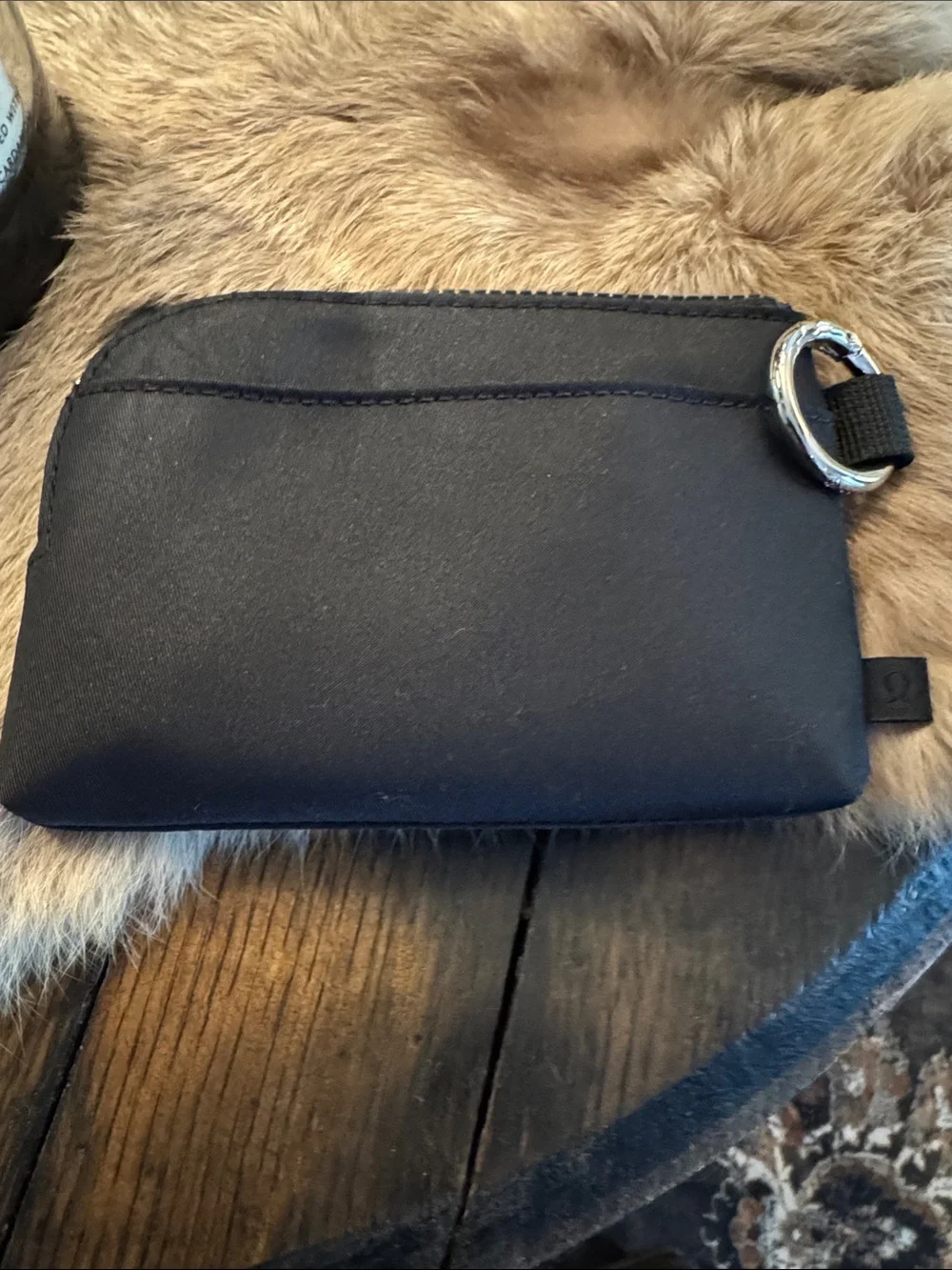 lululemon athletica Black Zip Key & Card Pouch
